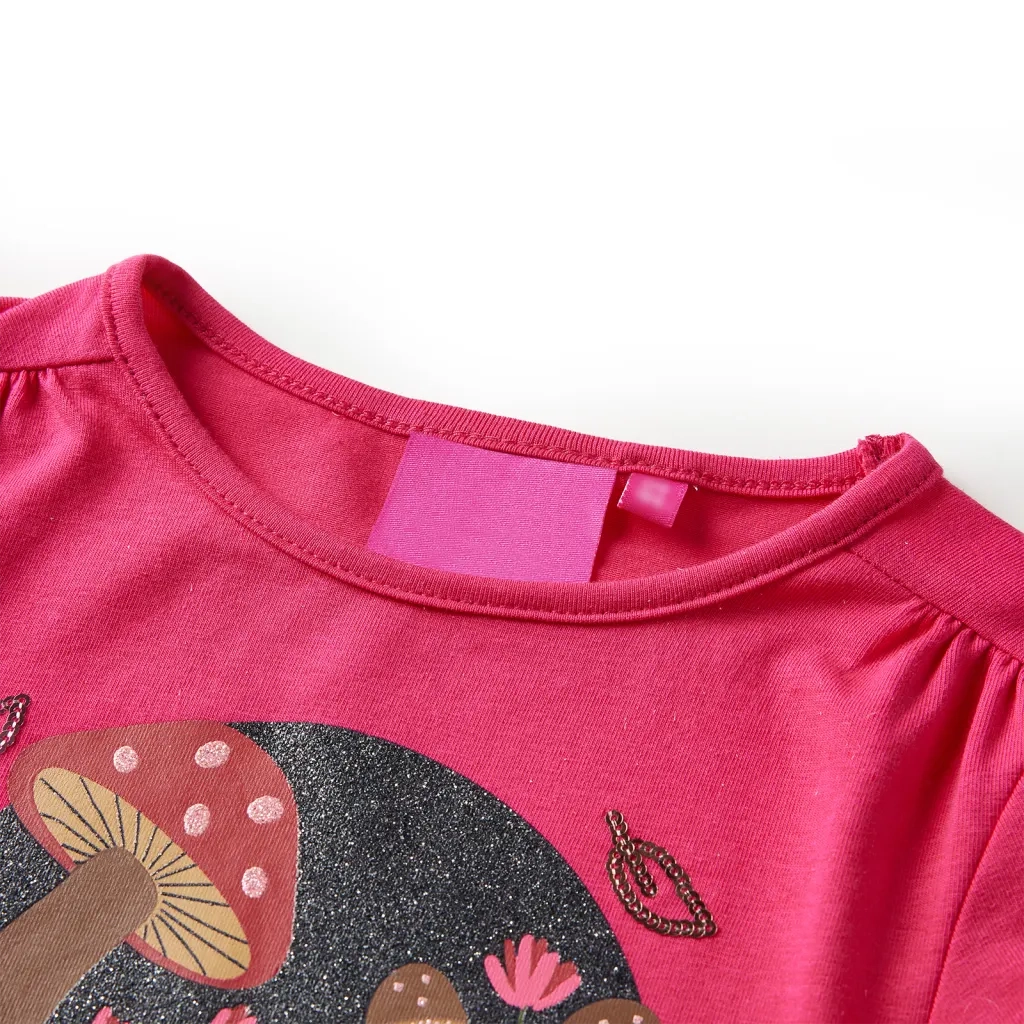 Maglietta da Bambina a Maniche Lunghe Fucsia 128 14152