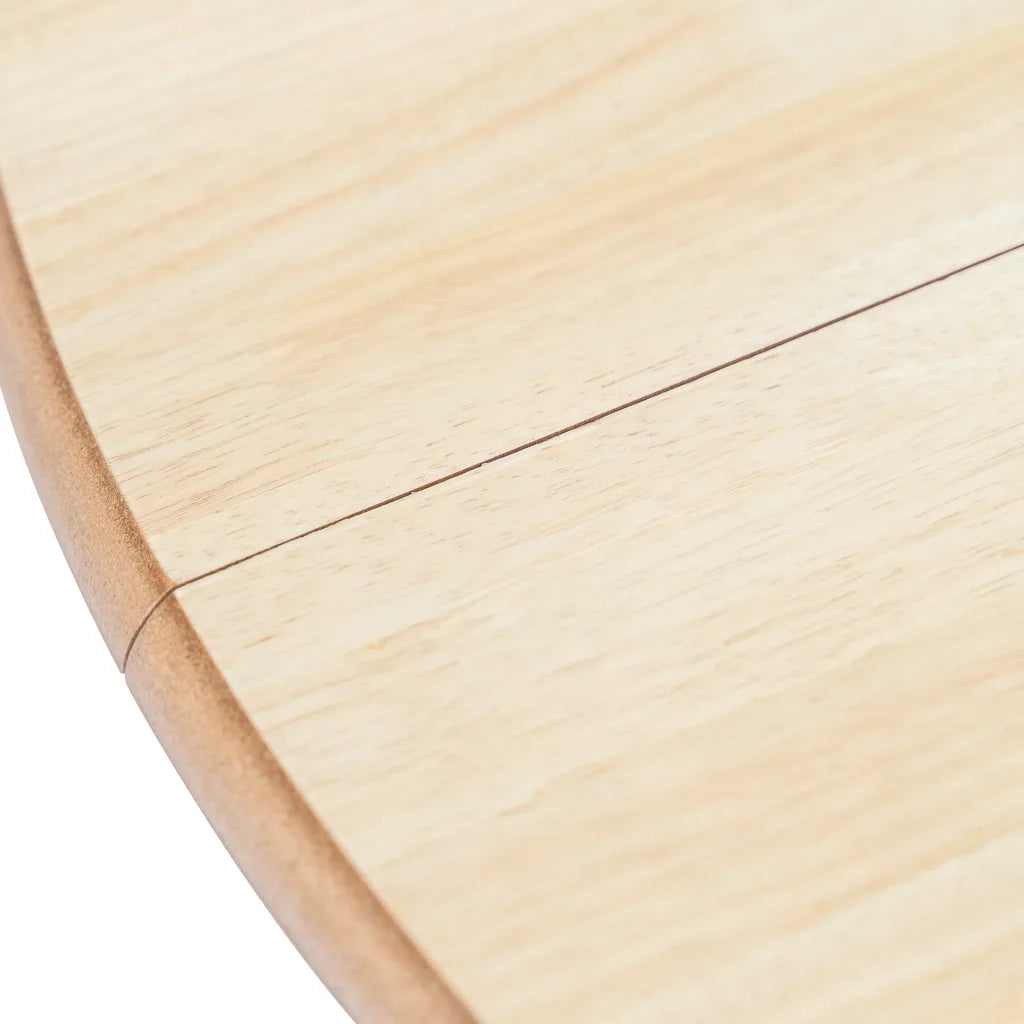 Tavolo da Pranzo Bianco e Marrone 106cm Legno Massello di Hevea 247354