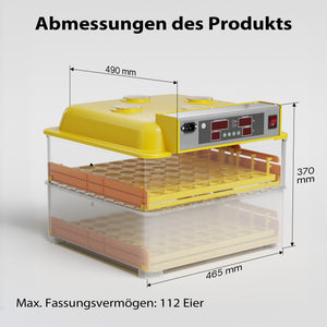 Incubatrice automatica per 112 uova, con regolazione temperatura e umidità, Covatrice
