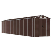 Casetta da giardino cabina ripostiglio casetta da esterno robusta casetta per attrezzi 191 x 895 x 198 cm acciaio zincato marrone 02_0022277