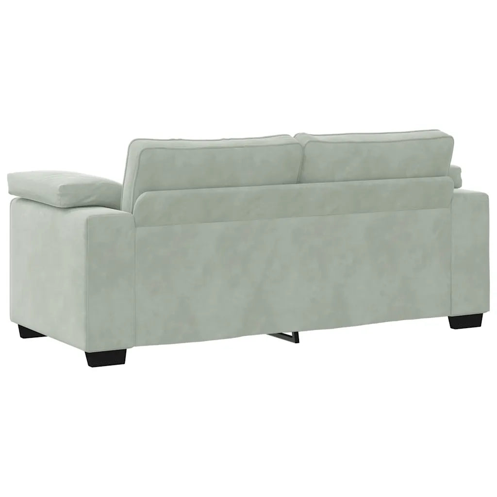 Divano Divanetto-Sofa Grigio Chiaro 140 cm in Velluto 408673