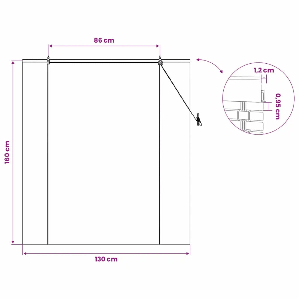 Tenda a rullo Marrone 130 x 160 cm Bambù 42039774