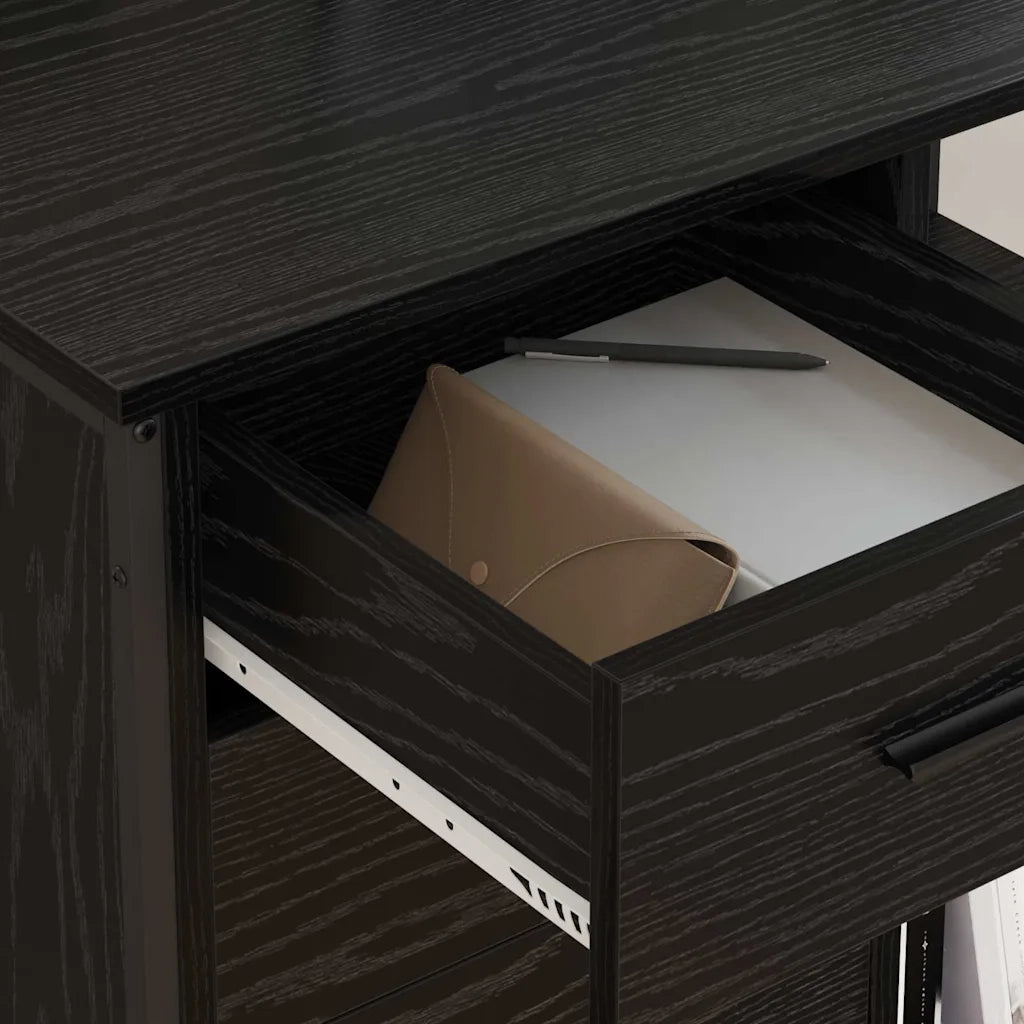 Cabina con Stazione di Ricarica Rovere Nero 76 x 41 x 72 cm 859835