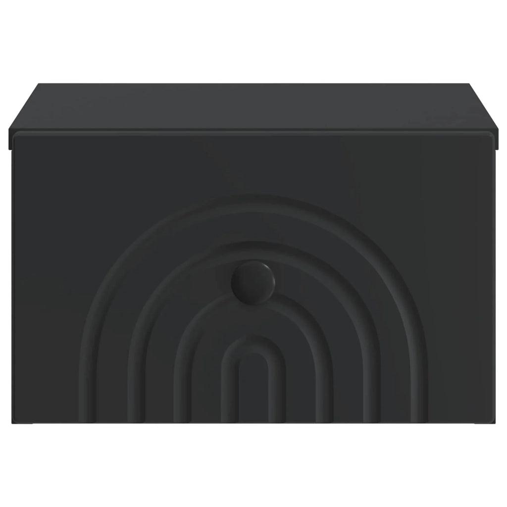 Mobiletto da notte a muro con cassetto Nero 33 x 34,5 x 20 cm 898087