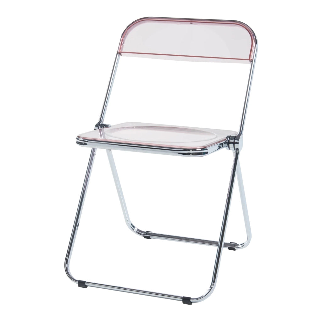 Set di 6 sedie pieghevoli 74 x 46 x 47 cm rosa trasparente 03_0009907