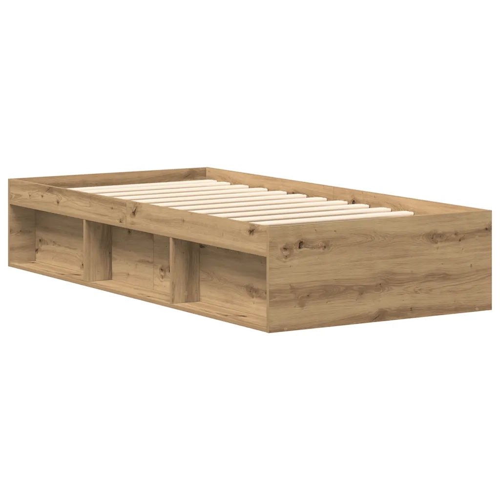 vidaXL Giroletto senza Materasso Rovere Artigianale 100x200cm