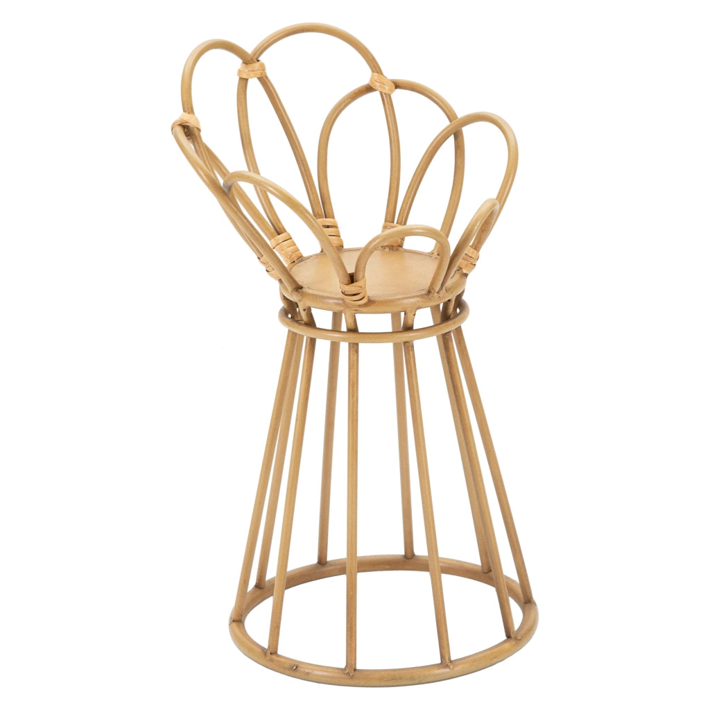 Damesala, Vaso Portavaso Finiture in Rattan, Marrone Rovere