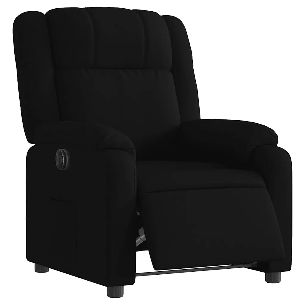 Poltrona | Sedia Relax Elettrica Reclinabile Nera in Tessuto