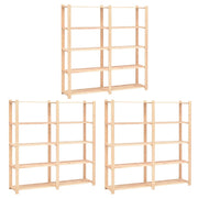 Scaffale portaoggetti a 5 ripiani 3 pezzi 170 x 38 x 170 cm pino 500 kg beige 02_0045731