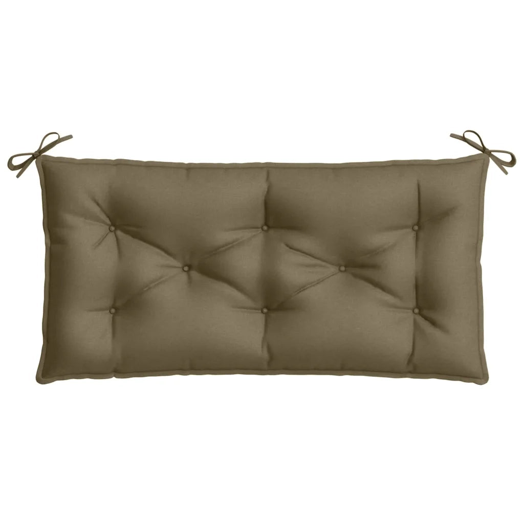 Cuscini Panca Giardino 2 pz-Set di 2 Cuscini per panchina da esterno Tortora M¨¦lange 100x50x7cm Tessuto