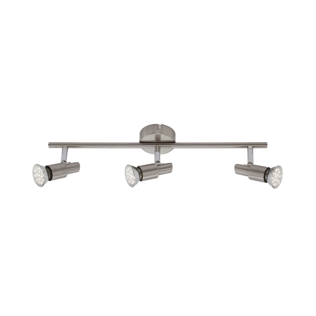 Spot Contemporaneo One Metallo Nichel Satinato 3 Luci Gu10 3000K