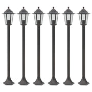 Set di 6 luci da giardino funzionali con paletto 110 x 19 cm alluminio bronzo 02_0045887
