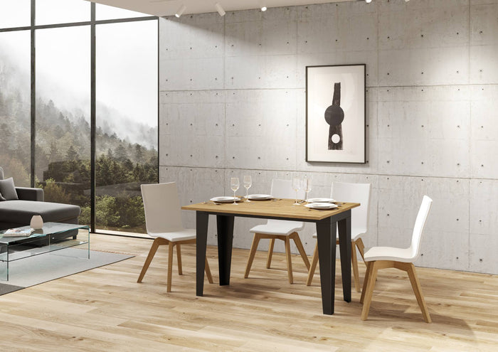 Tavolo Salvaspazio Allungabile 120x45/90x80/78 cm Flame Double Quercia Naturale