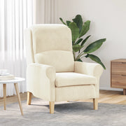 Poltrona Crema Crema Tessuto e legno Medio