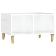 Tavolino salotto | Tavolino da caff¨¨ | Tavolino da Soggiorno Bianco Lucido 60x50x36,5 cm Legno Multistrato