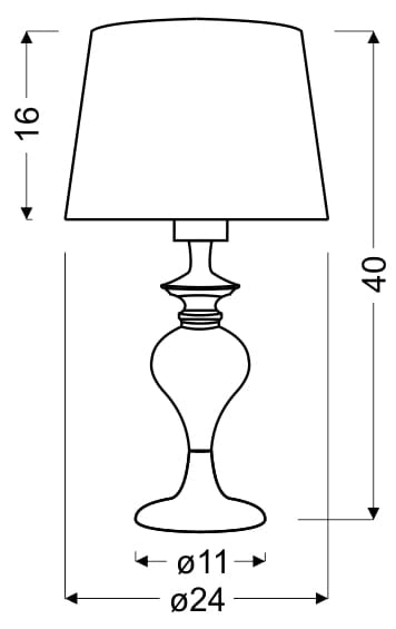Lampada da tavolo Candellux Gillenia 41-21413 cromo E27