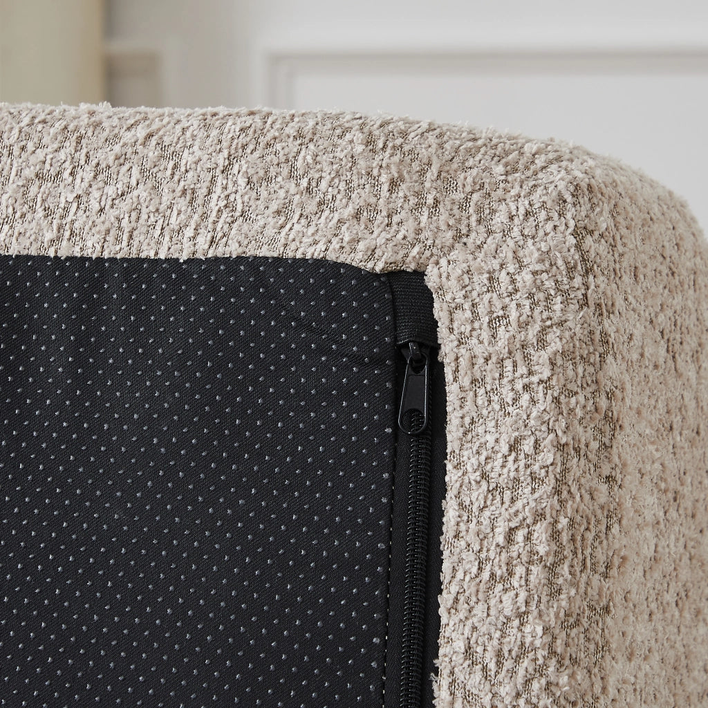 Divano letto modulare 4 in 1 con schienale regolabile in chenille khaki