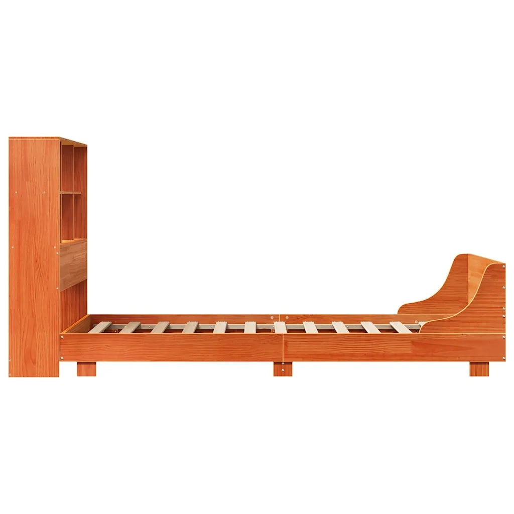 Letto singolo | Letto per adulti | Letto senza Materasso Marrone Cera 75x190 cm in Legno di Pino