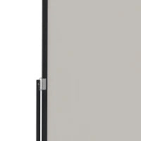 Store laterale Parasole Paravento retrattile dim. 3L x 1,40H m alluminio Poliestere Anti-UV Alta densità 180 g/m² Grigio