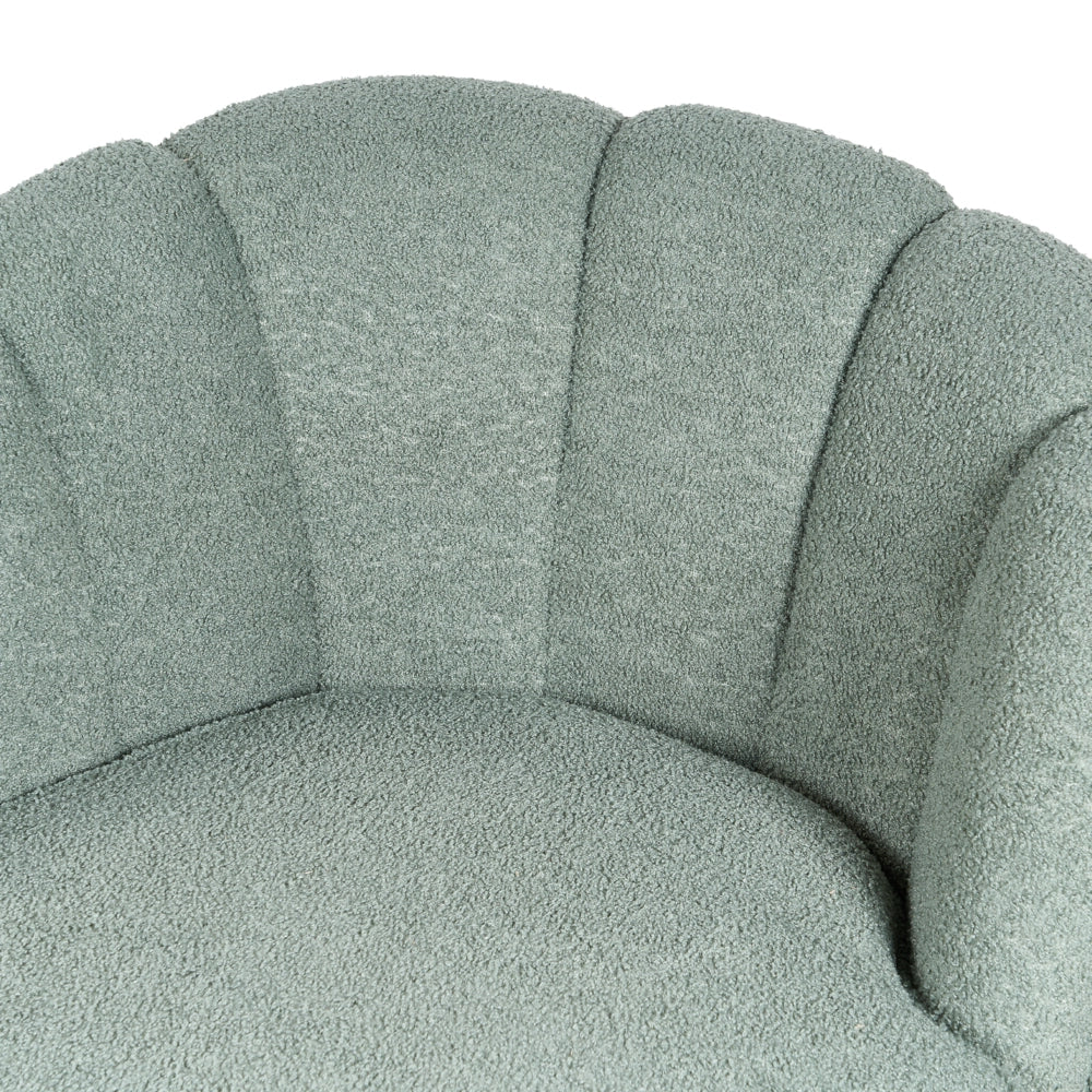 Chaise longue Velluto Verde Rivestimento Gambe In Metallo nero versione sinistra