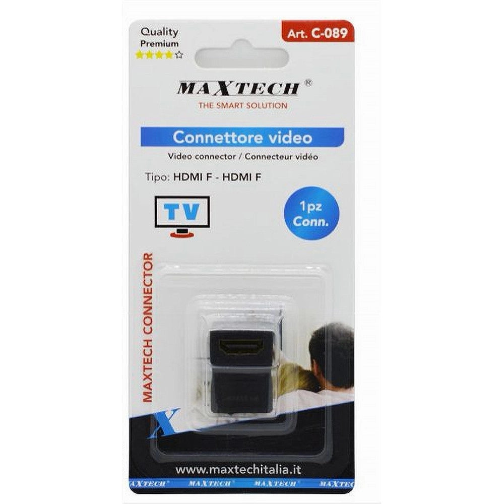 Trade Shop - Connettore Adattatore Prolunga Video Per Tv Hdmi Femmina A Hdmi Femmina 90° C-089 -