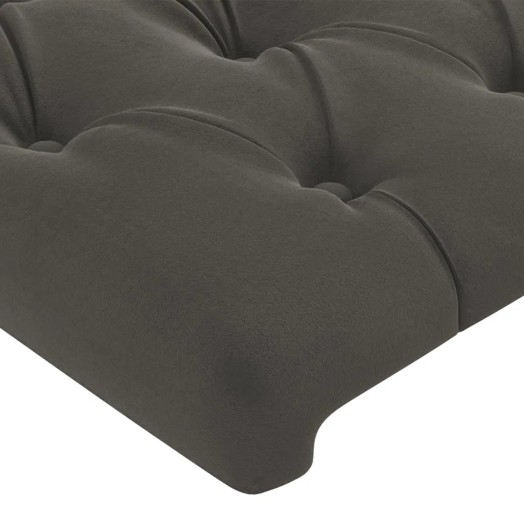Testiera ad Orecchio Grigio Scuro 103x16x78/88 cm in Velluto 3119147