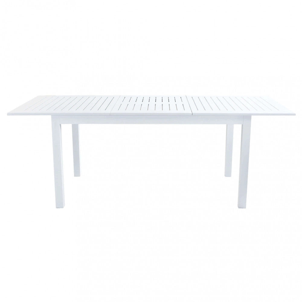 Tavolo Cuba Allungabile 150/210x90x75 h cm in Alluminio Bianco