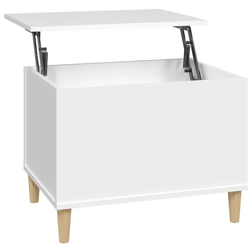 Tavolino da Salotto Bianco 60x44,5x45 cm in Legno Multistrato cod mxl 19667