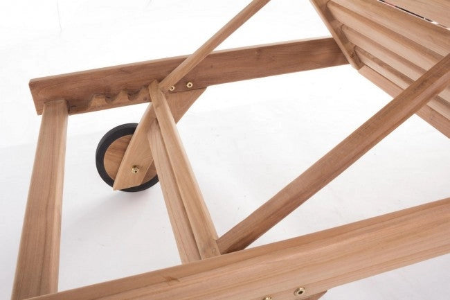 Lettino con Ruote Maryland in Teak