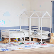 Set Dormeuse e Panca con Tetto Bianco 80x200cm Massello Pino 3282297