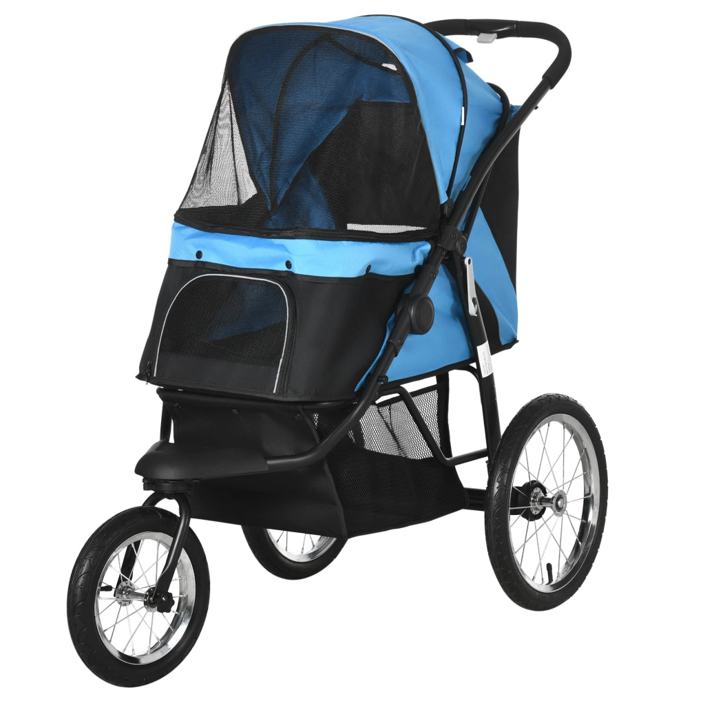 Carrello da trasporto per cani ¨C zephmum ¨C Blu, Polipropilene, 111x58x107 cm