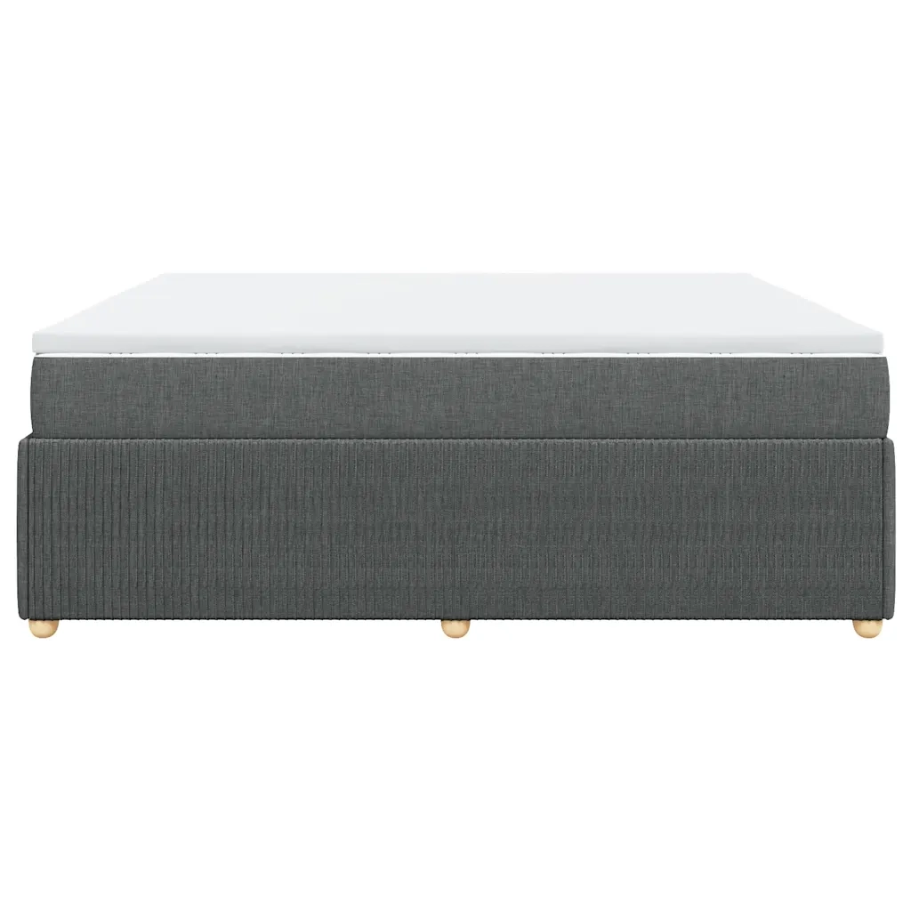 vidaXL Giroletto a Molle con Materasso Grigio Scuro 180x200 cm Tessuto