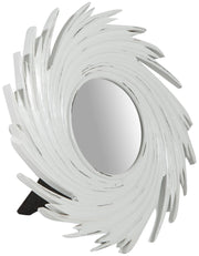 Biscottini Specchiera da appoggio L24xPR1,5xH24 cm finitura bianco anticato Realizzata