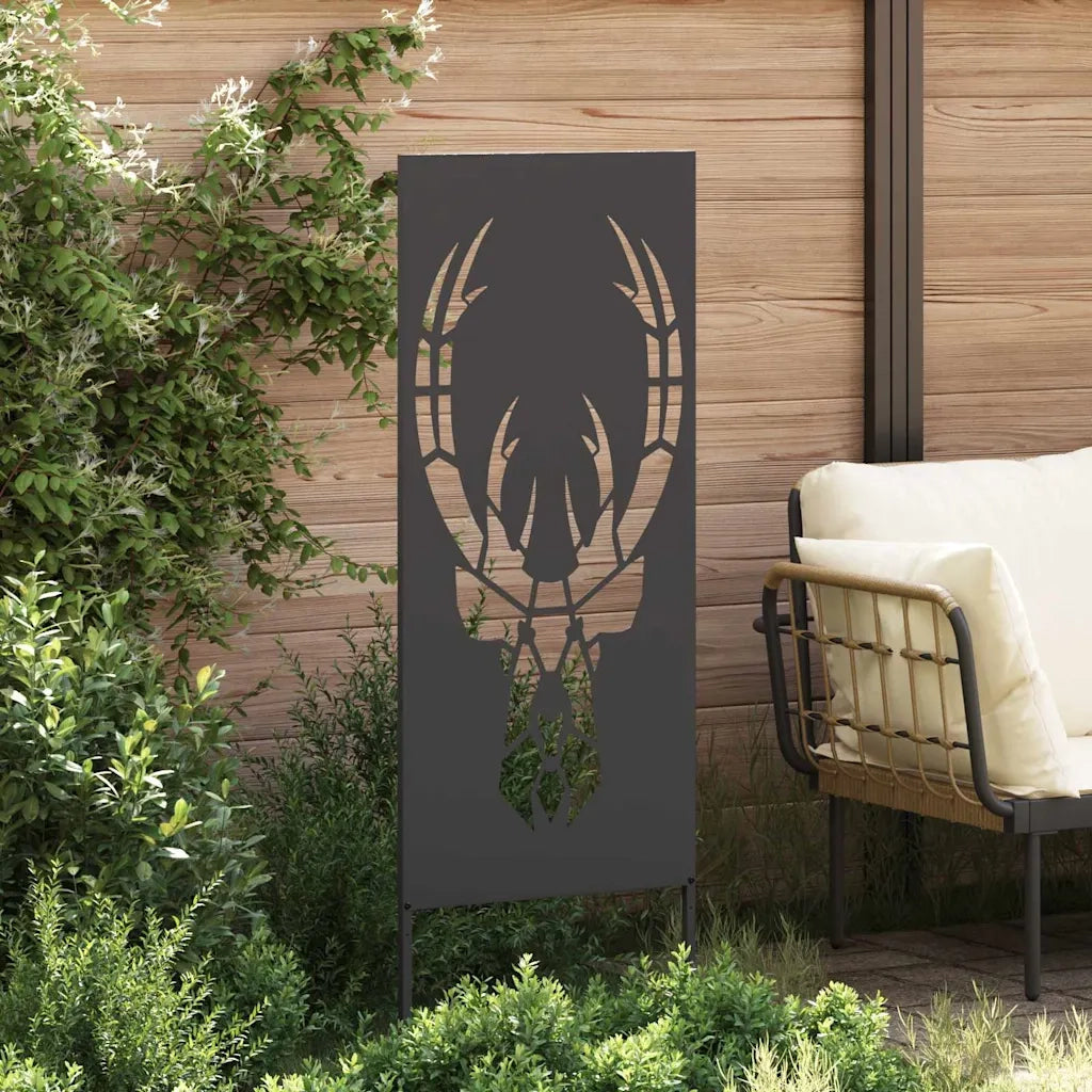 vidaXL Pannello Decorativo da Giardino Nero 50 x 140 cm