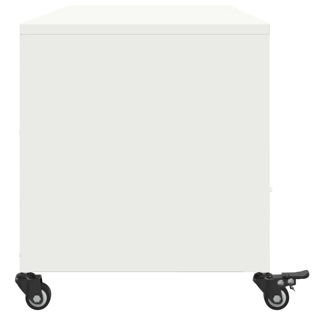 Mobile TV Bianco 100,5x39x43,5 cm in Acciaio 846697