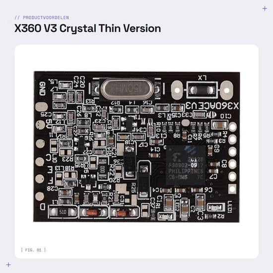 X360 V3 - Versione Cristallo Sottile - Supporto Rapido - Standard - Pulse per Corona - Per Falcon e Modelli Slim