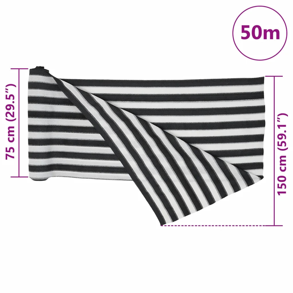 Rete per Privacy Antracite e Bianca 1,5x50 m in HDPE 195 g/m2 CFW9204879