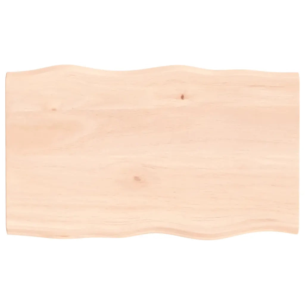 Piano per Tavolo 100x60x2 cm in Rovere Non Trattato Bordi Vivi 363887