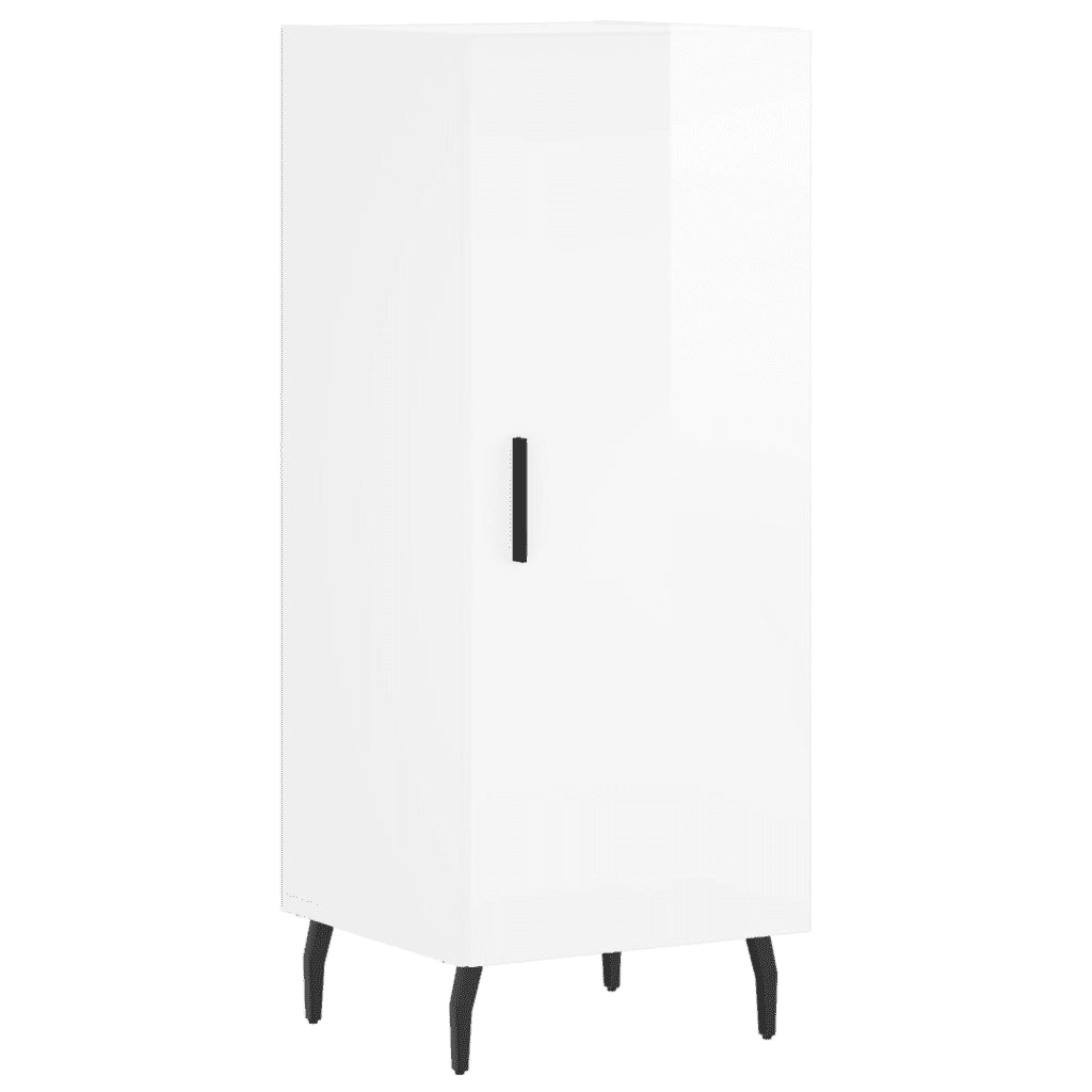 Credenza Bianco Lucido 34,5x34x90 cm in Legno Multistratocod mxl 79926