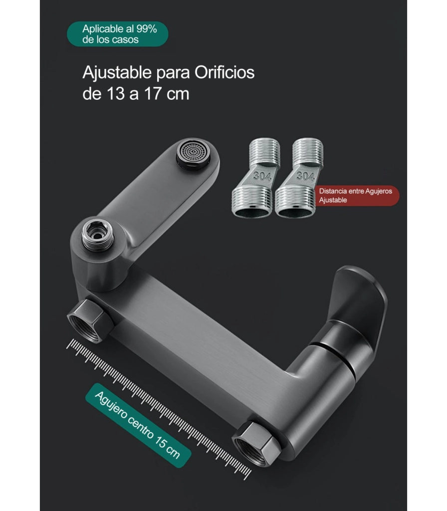 Colonna Doccia-Bagno LH-999+KIT | Rame Massiccio | Monocomando | Cuore Ceramico