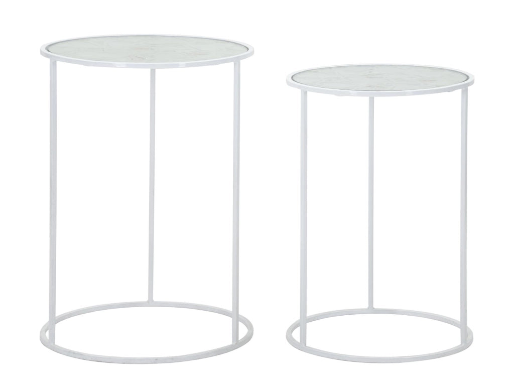 TAVOLINETTI WHITE HARTS COPPIA CM � 43X60-38X55
