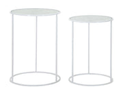 TAVOLINETTI WHITE HARTS COPPIA CM � 43X60-38X55