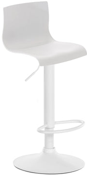 Sgabello Hover in polipropilene e metallo bianco,Metallo bianco opaco
