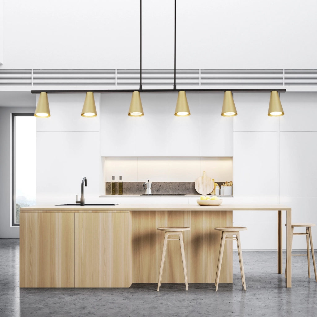 Lampada a sospensione ZMH moderna per sala da pranzo 6 fiamme, GU10 per soggiorno corridoio