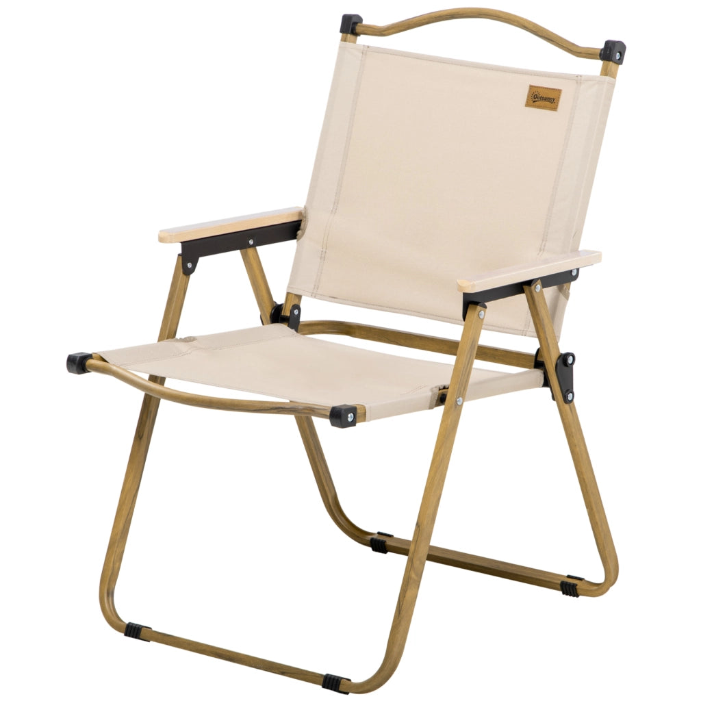 Sedia da camping pieghevole con braccioli ¨C zephmum ¨C 54x59x78 cm kaki