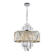 Lampadario cristallo glamour cromato Margot 9xE14 Milagro