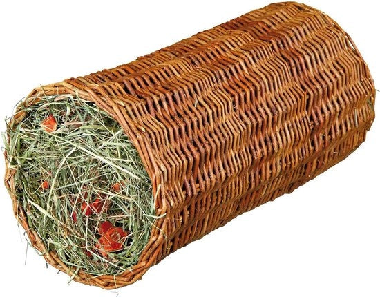 Tunnel per Roditori - Giocattolo per Roditori - Fieno/Carota - Ø 20 × 38 cm