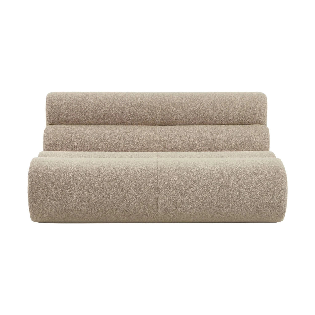 Poltrona bouclé strutturata, 2 posti, beige