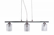 Lampadario sospeso Candellux Berta 3xG9 vetro cromo argento
