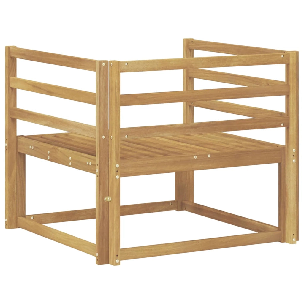 Divano centrale per esterno Legno di Acacia Massello Bianco